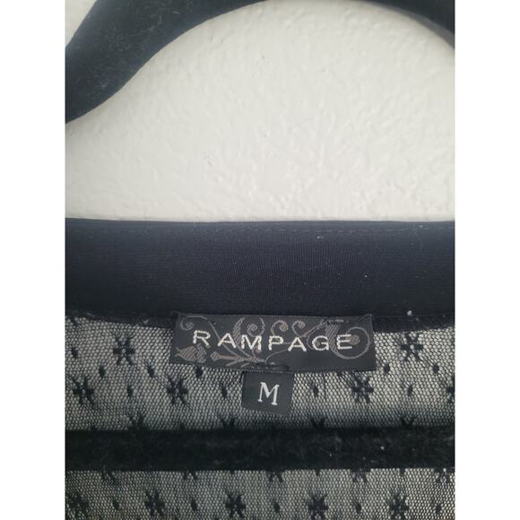 Vintage Y2k Rampage Babydoll Lace Kimono Top Sz M Black Whimsigoth Fairy Flowy - Picture 6 of 10